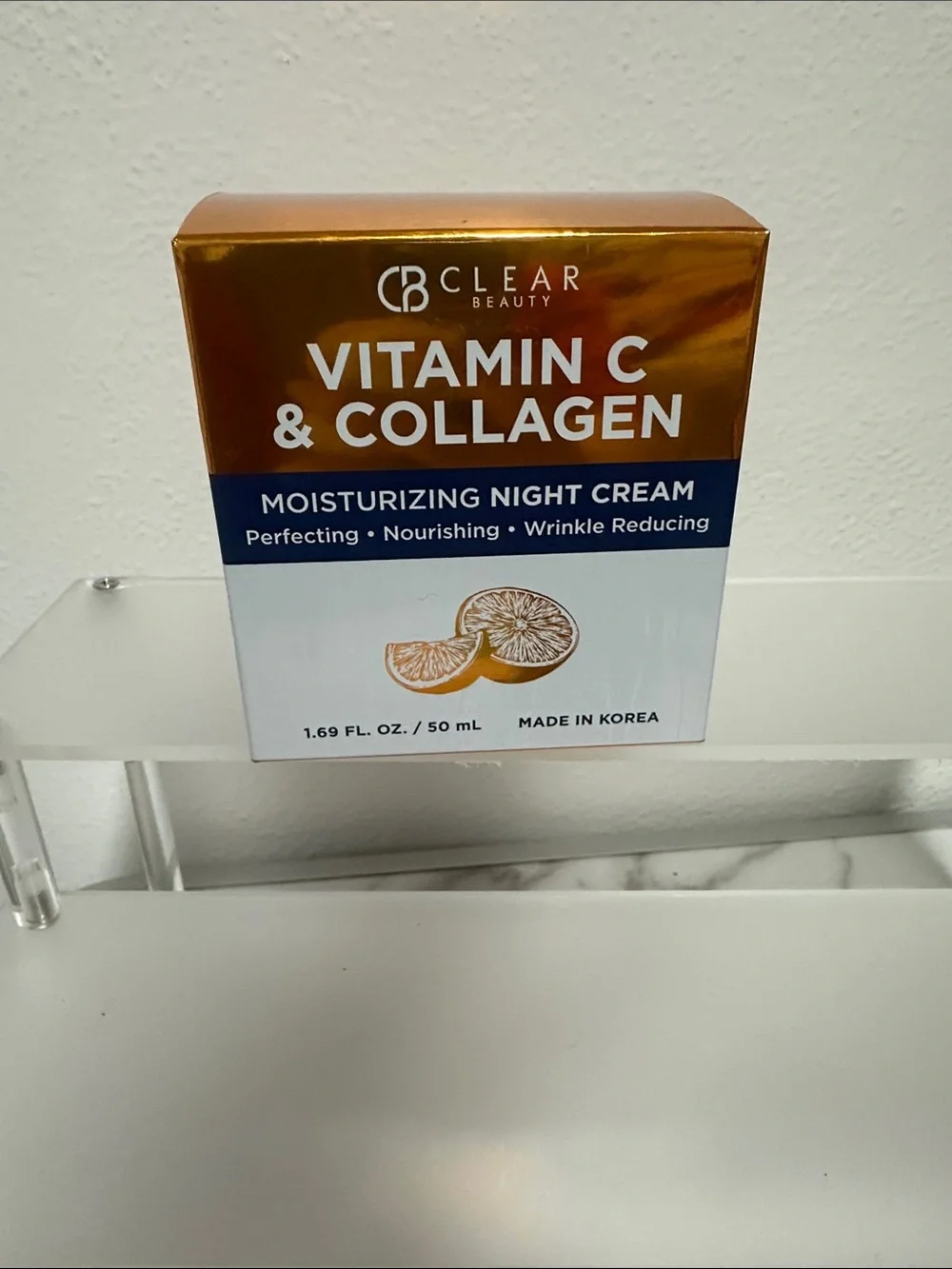 Vitamin C & Collagen Moisturizing Night Cream - Gold/White